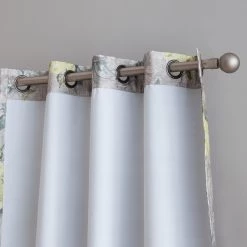 HLC.ME Layla Floral 100% Blackout Grommet Curtain Panels - Yellow - Set Of 2