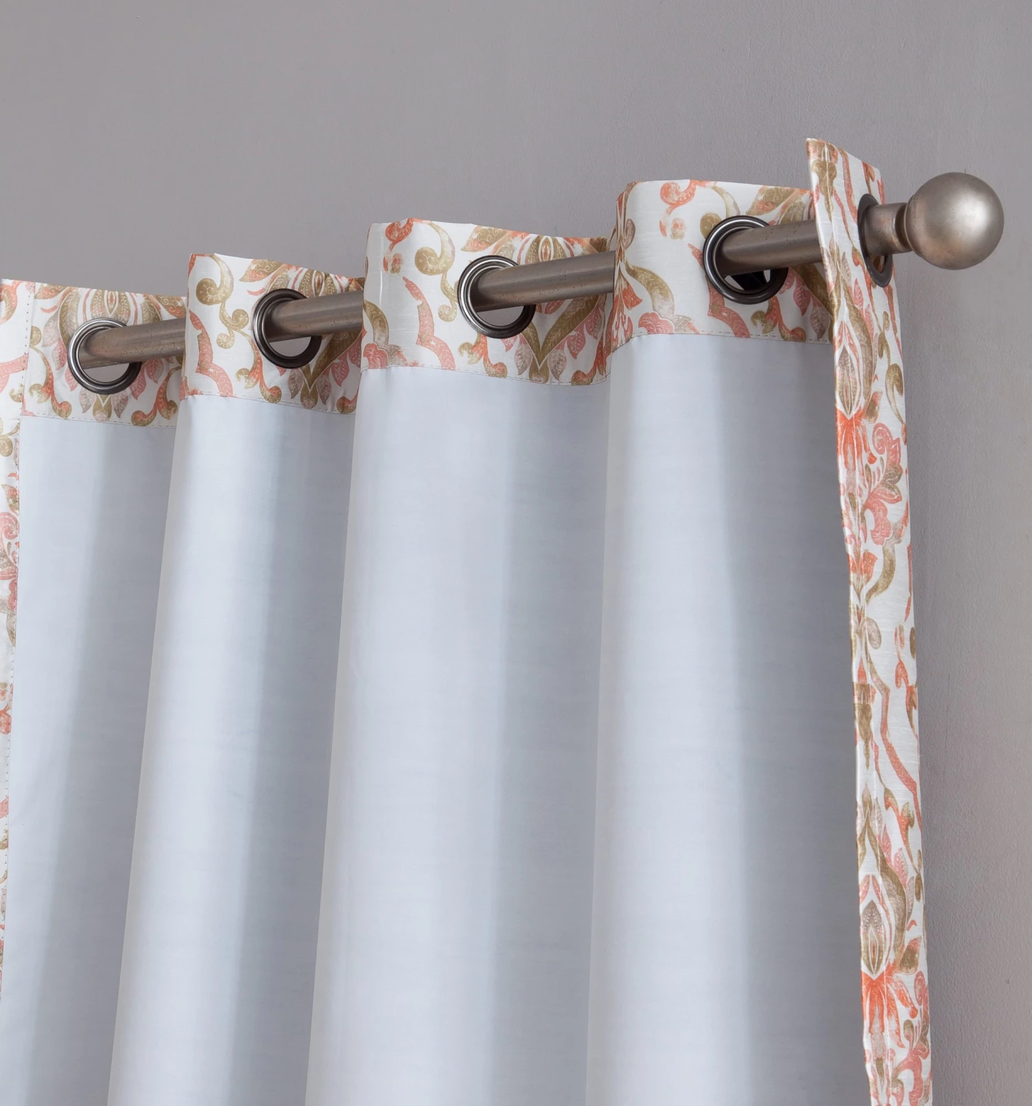 HLC.ME Blackout Curtains Verona Damask 100% Blackout Grommet Curtain Panels - Spice Red - Set Of 2 6 HLC.ME Blackout Curtains Verona Damask 100% Blackout Grommet Curtain Panels - Spice Red - Set Of 2