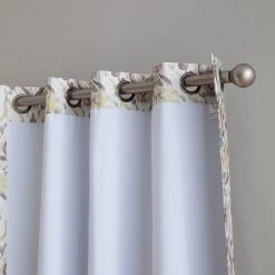 HLC.ME Blackout Curtains Verona Damask 100% Blackout Grommet Curtain Panels - Teal Blue - Set Of 2