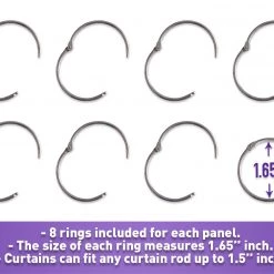 HLC.ME Blackout Curtains White Thermal 100% Blackout Grommet Curtain Liner