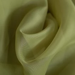 HLC.ME Lucento Sheer Rod Pocket Curtain Panels - Sage Green - Set Of 2 Sheer Curtains