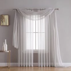 HLC.ME Lucento Sheer Window Scarf - Silver