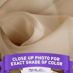 HLC.ME Lucento Sheer Window Scarf - Antique Taupe Sheer Curtains