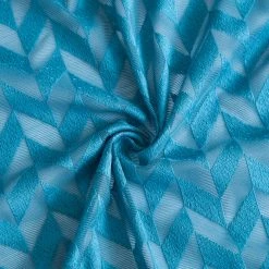 HLC.ME Herringbone Lace Sheer Rod Pocket Curtain Panels - Grey Teal - Set Of 2