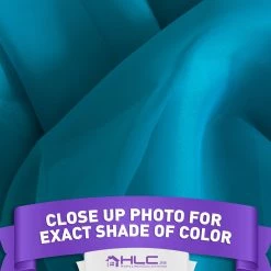 HLC.ME Lucento Sheer Window Scarf - Turquoise Sheer Curtains