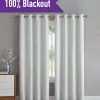 HLC.ME Blackout Curtains Textured Lined 100% Blackout Grommet Curtain Panels - Ivory - Set Of 2 2 HLC.ME Blackout Curtains Textured Lined 100% Blackout Grommet Curtain Panels - Ivory - Set Of 2