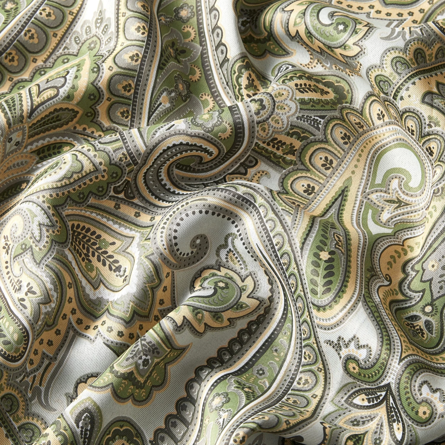 HLC.ME Faux Linen Curtains Paris Paisley Damask Blackout Grommet Valance - Sage Green 5 HLC.ME Faux Linen Curtains Paris Paisley Damask Blackout Grommet Valance - Sage Green