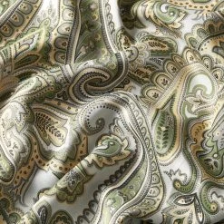 HLC.ME Paris Paisley Blackout Grommet Curtain Panels - Sage Green - Set Of 2 Blackout Curtains