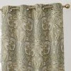 HLC.ME Paris Paisley Blackout Grommet Curtain Panels - Sage Green - Set Of 2 Blackout Curtains
