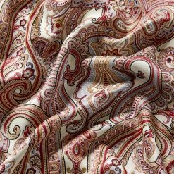 HLC.ME Blackout Curtains Paris Paisley Blackout Grommet Curtain Panels - Spice Red - Set Of 2