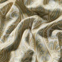 HLC.ME Faux Linen Curtains Paris Paisley Damask Blackout Grommet Valance - Neutral 8 HLC.ME Faux Linen Curtains Paris Paisley Damask Blackout Grommet Valance - Neutral